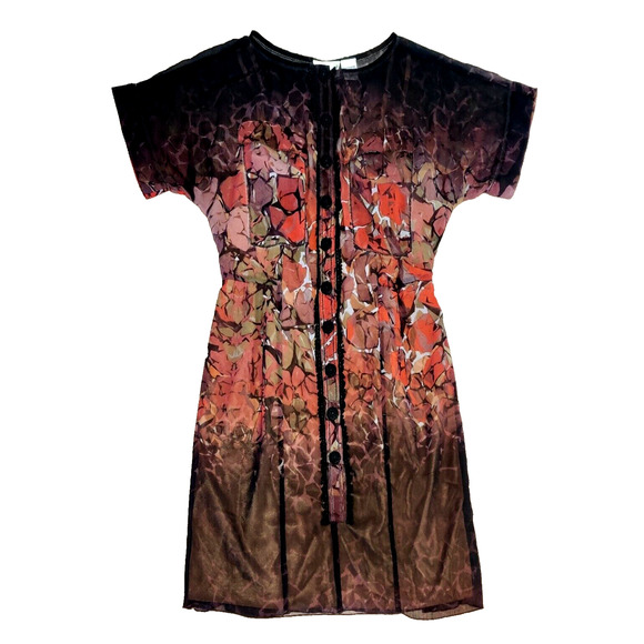 Anthropologie Beguile by Byron Lars Dress Sz 2 Lined Sheer Ombre Romantic Event - Picture 1 of 15